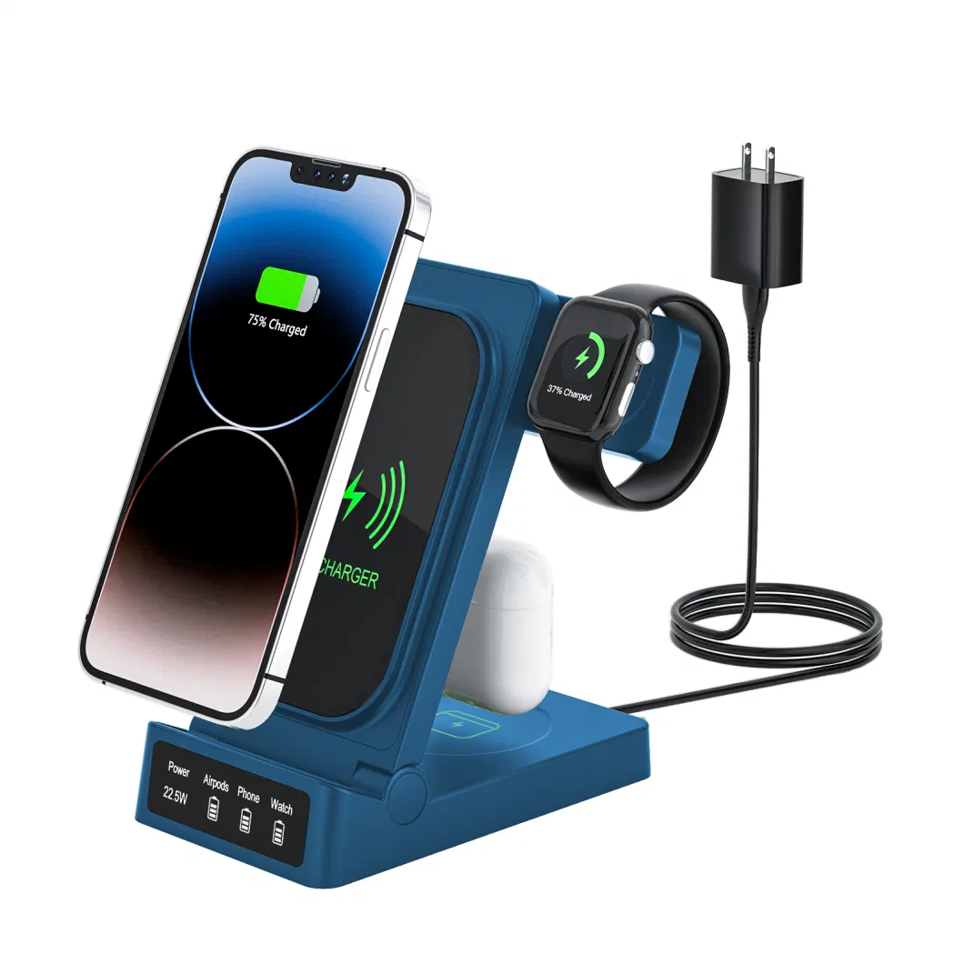 2023 Portable Quick Fast Charger for Android iPhone Smartphone Wireless Charging Station