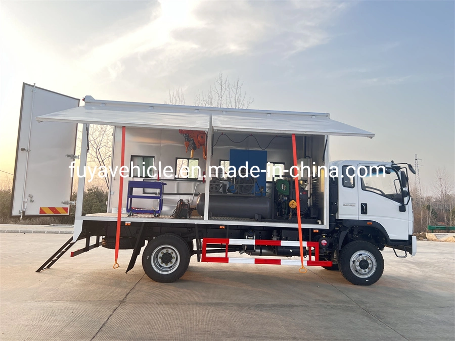 Sinotruk HOWO 4X4 Truck-Mounted Rescue and Maintenance Vehicle with Tire Changer
